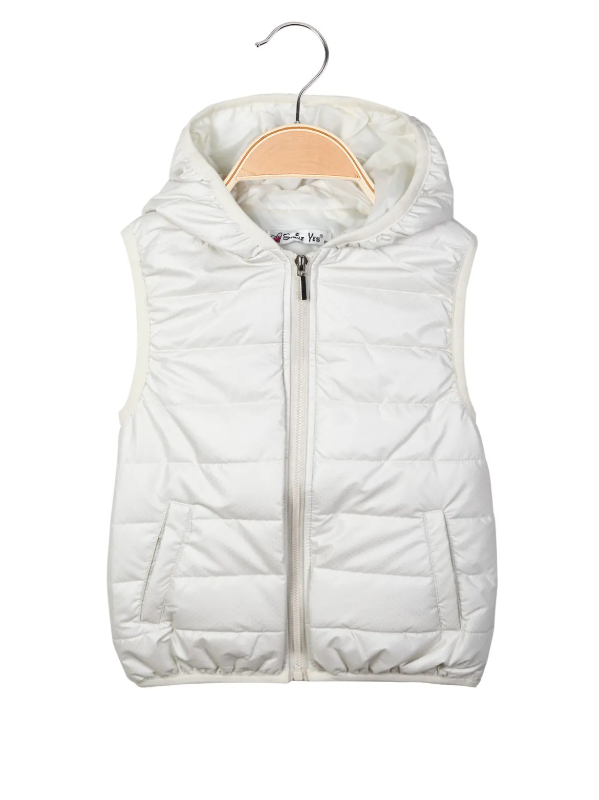 Smile Yes Gilet imbottito da bambina con cappuccio