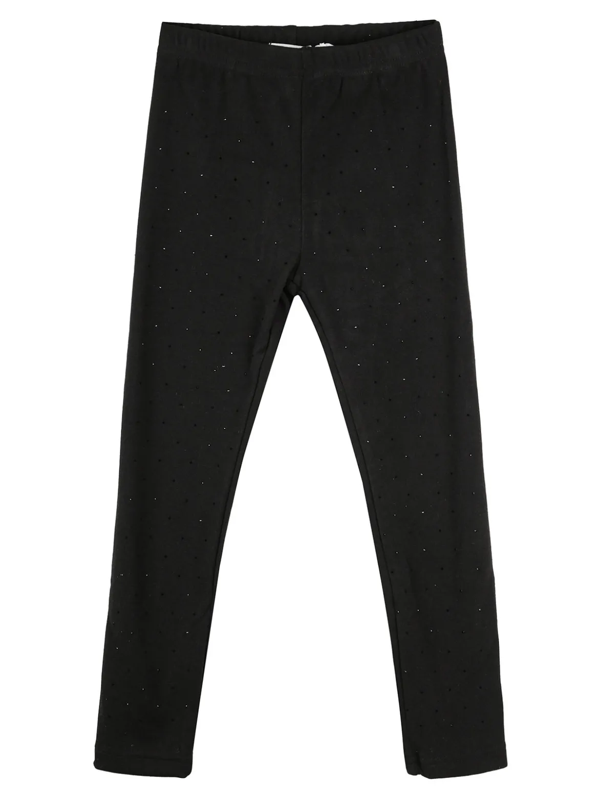 Smile Yes Leggings da bambina in pile con strass - nero