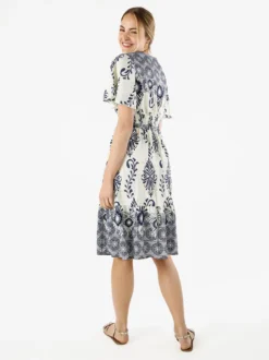 Solada Abito donna a maniche corte con scollo V - blu scuro