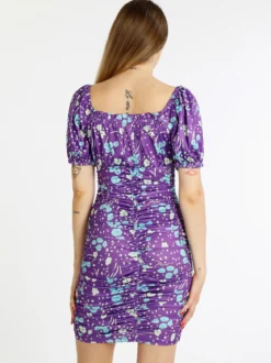 Solada Abito donna a tubino drappeggiato multicolor