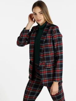 Solada Blazer da donna aperto scozzese