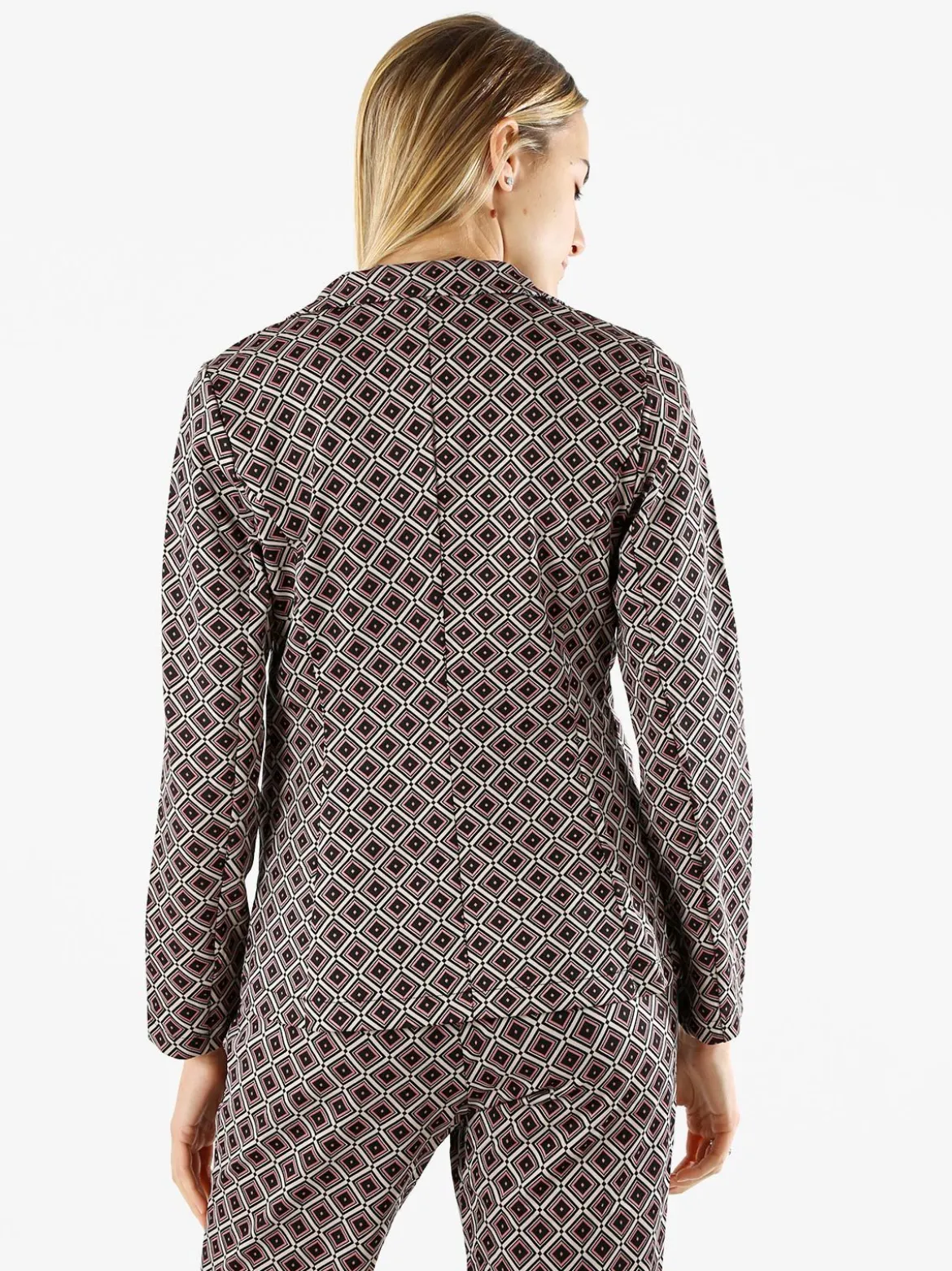 Solada Blazer donna con stampe geometriche - nero