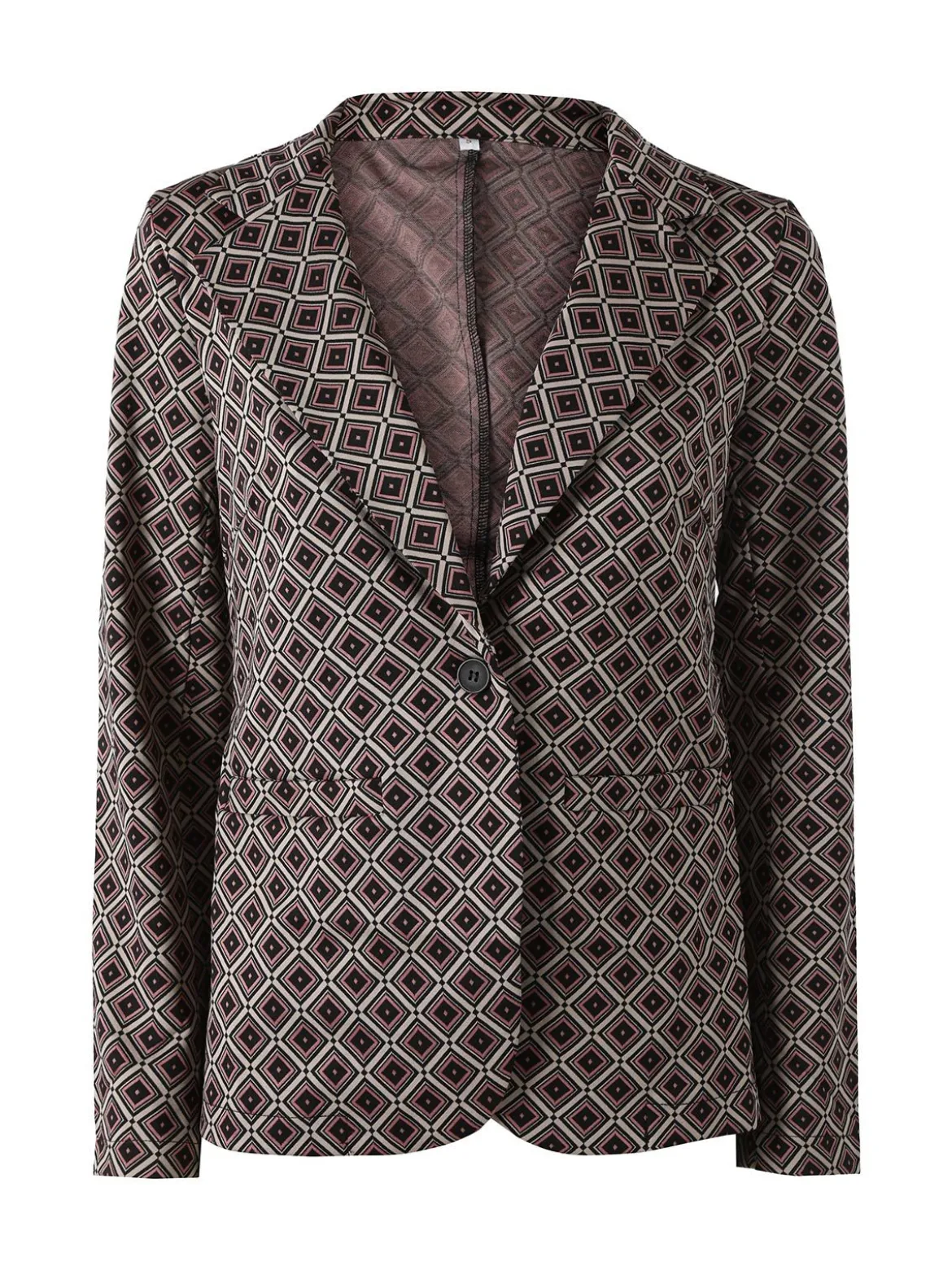 Solada Blazer donna con stampe geometriche - nero