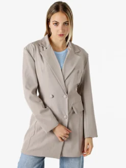 Solada Blazer donna elegante a doppiopetto - fango