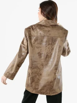 Solada Blazer donna oversize con bottoni - marrone