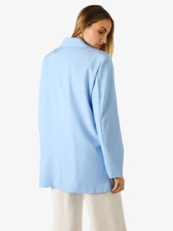Solada Blazer oversize da donna con chiusura a doppiopetto - azzurro