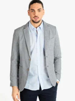 Solada Blazer uomo in misto lino e cotone