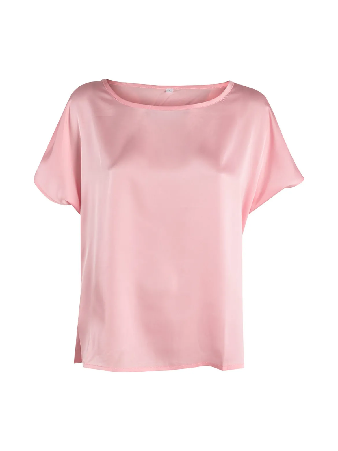 Solada Blusa donna a maniche corte effetto raso