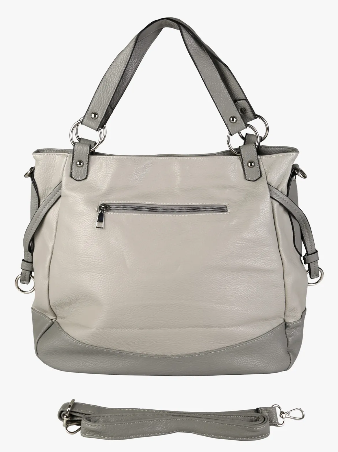 Solada Borsa a spalla da donna bicolore - grigio chiari