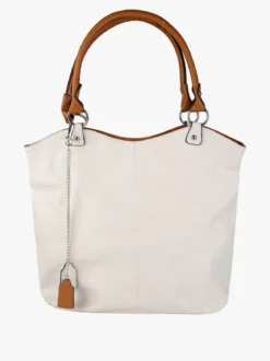 Solada Borsa a spalla da donna in ecopelle - panna
