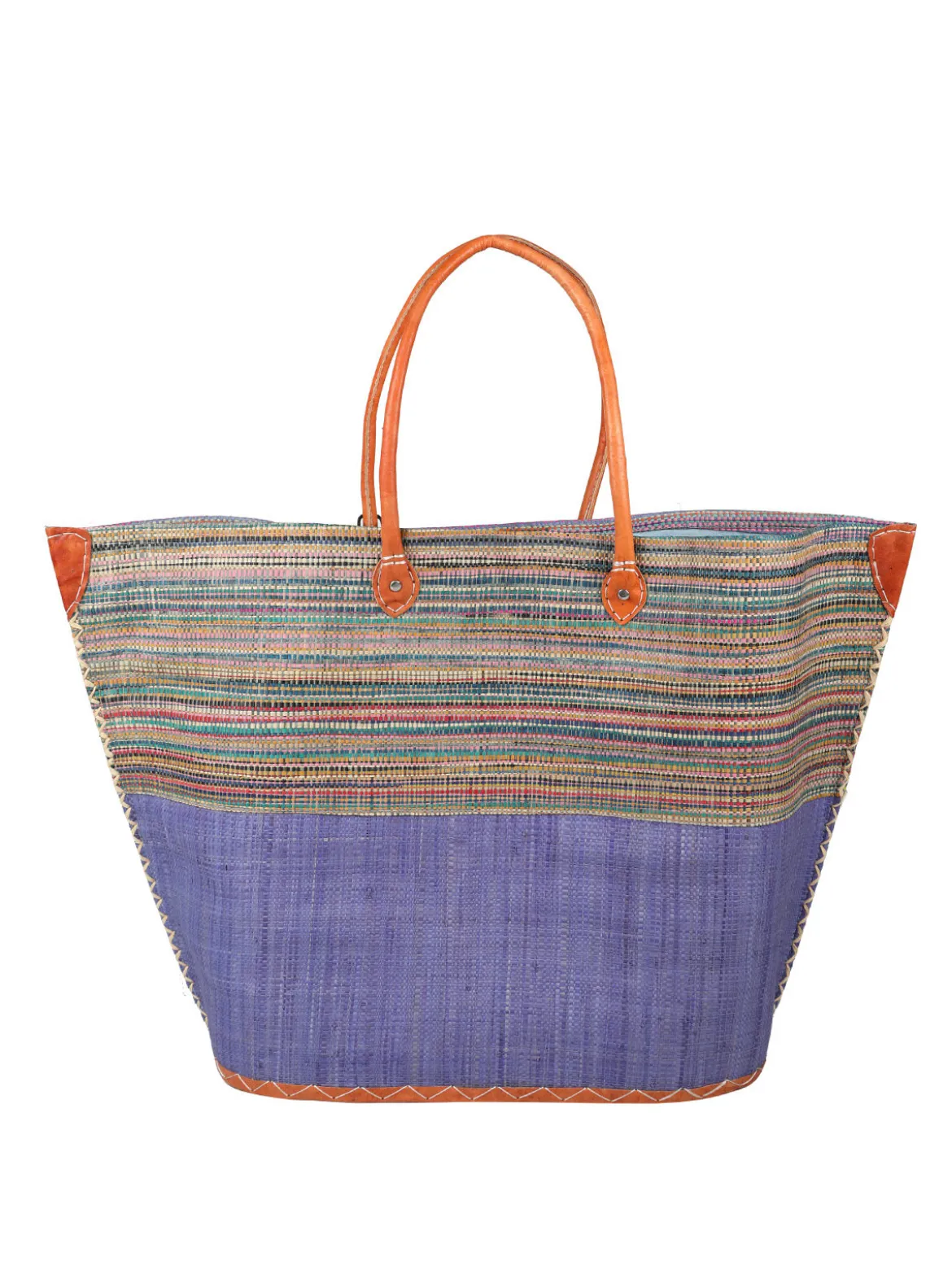Solada Borsa da mare in paglia colorata