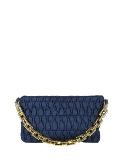 Solada Borsa donna trapuntata con tracolla - blu scuro
