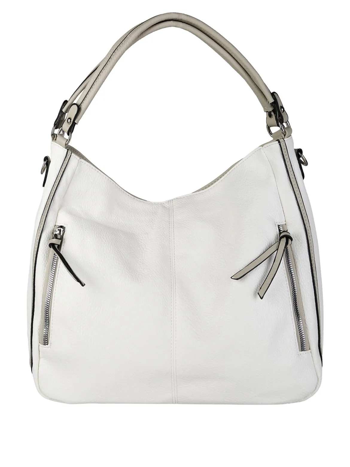 Solada Borsa hobo da donna in ecopelle - bianco