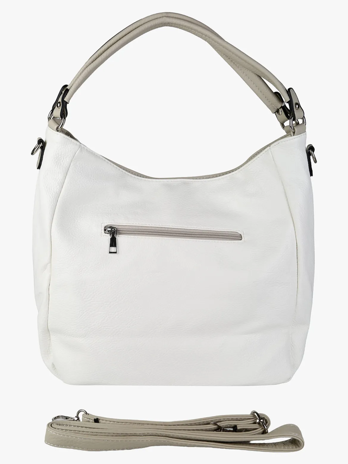 Solada Borsa hobo da donna in ecopelle - bianco