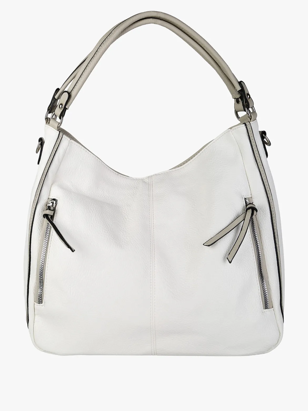 Solada Borsa hobo da donna in ecopelle - bianco