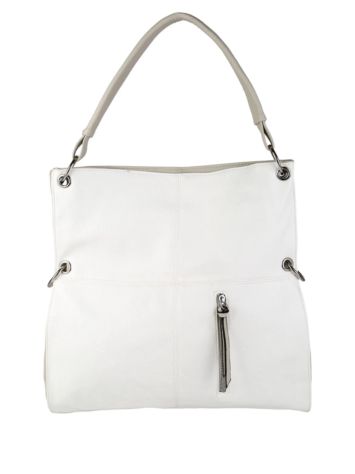 Solada Borsa hobo da donna in ecopelle - bianco