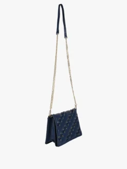 Solada Borsa rigida a tracolla con manico a catena - blu
