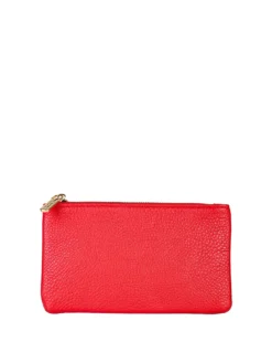 Solada Bustina donna in ecopelle con zip - rosso