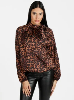 Solada Camicetta donna animalier accollata