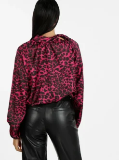 Solada Camicetta donna animalier accollata