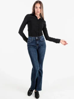 Solada Camicia body donna a maniche lunghe - nero