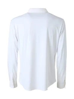 Solada Camicia da uomo a maniche lunghe in tessuto elasticizzato - bianco