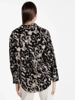 Solada Camicia donna animalier a maniche lunghe