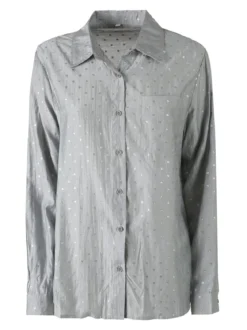 Solada Camicia donna a pois con taschino - grigio