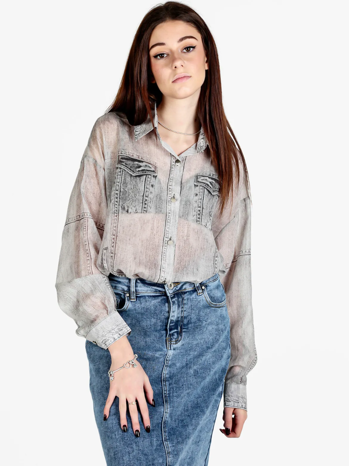 Solada Camicia donna oversize a maniche lunghe