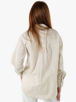 Solada Camicia donna oversize a righe - giallo