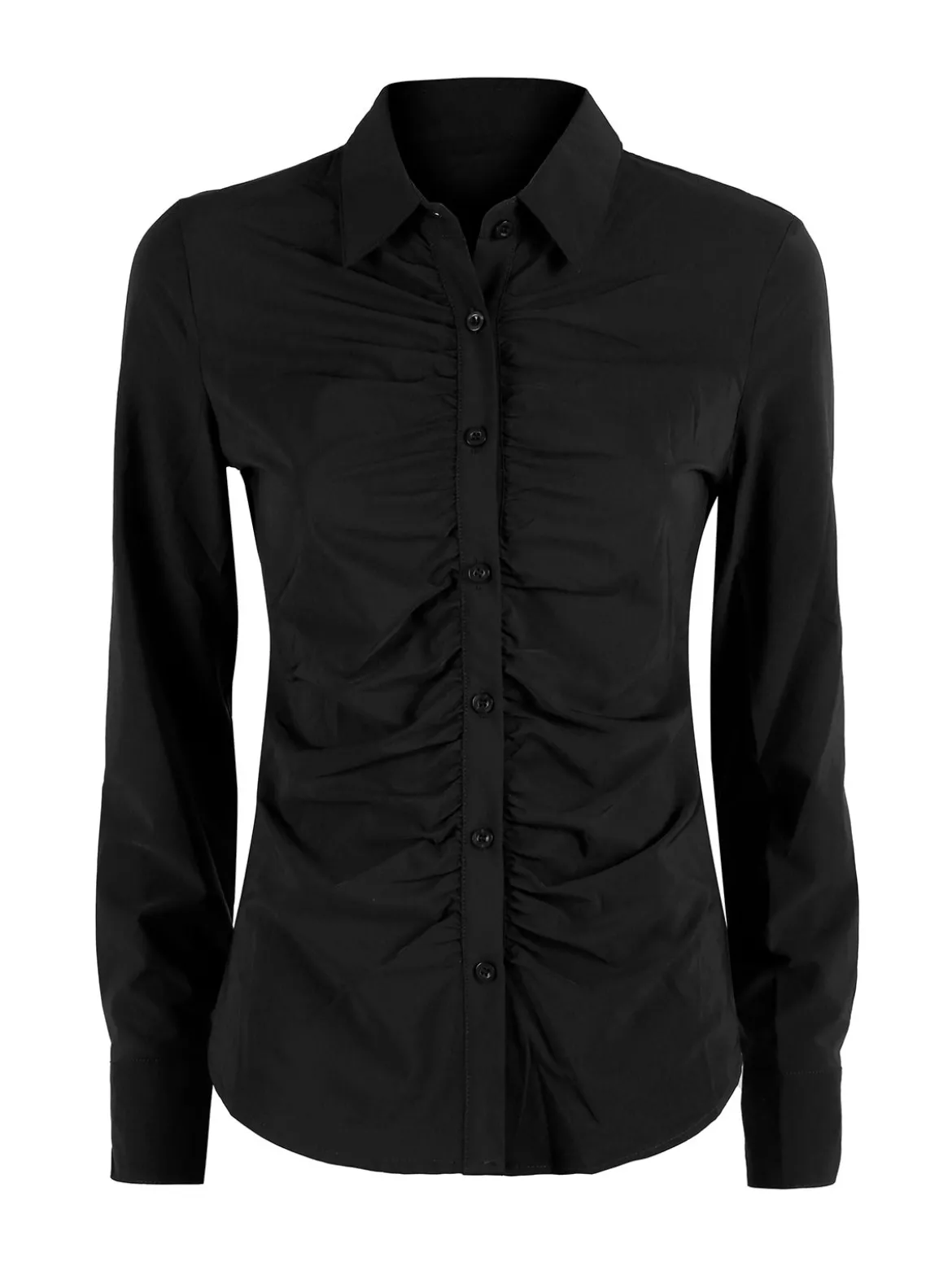 Solada Camicia donna slim a maniche lunghe - nero