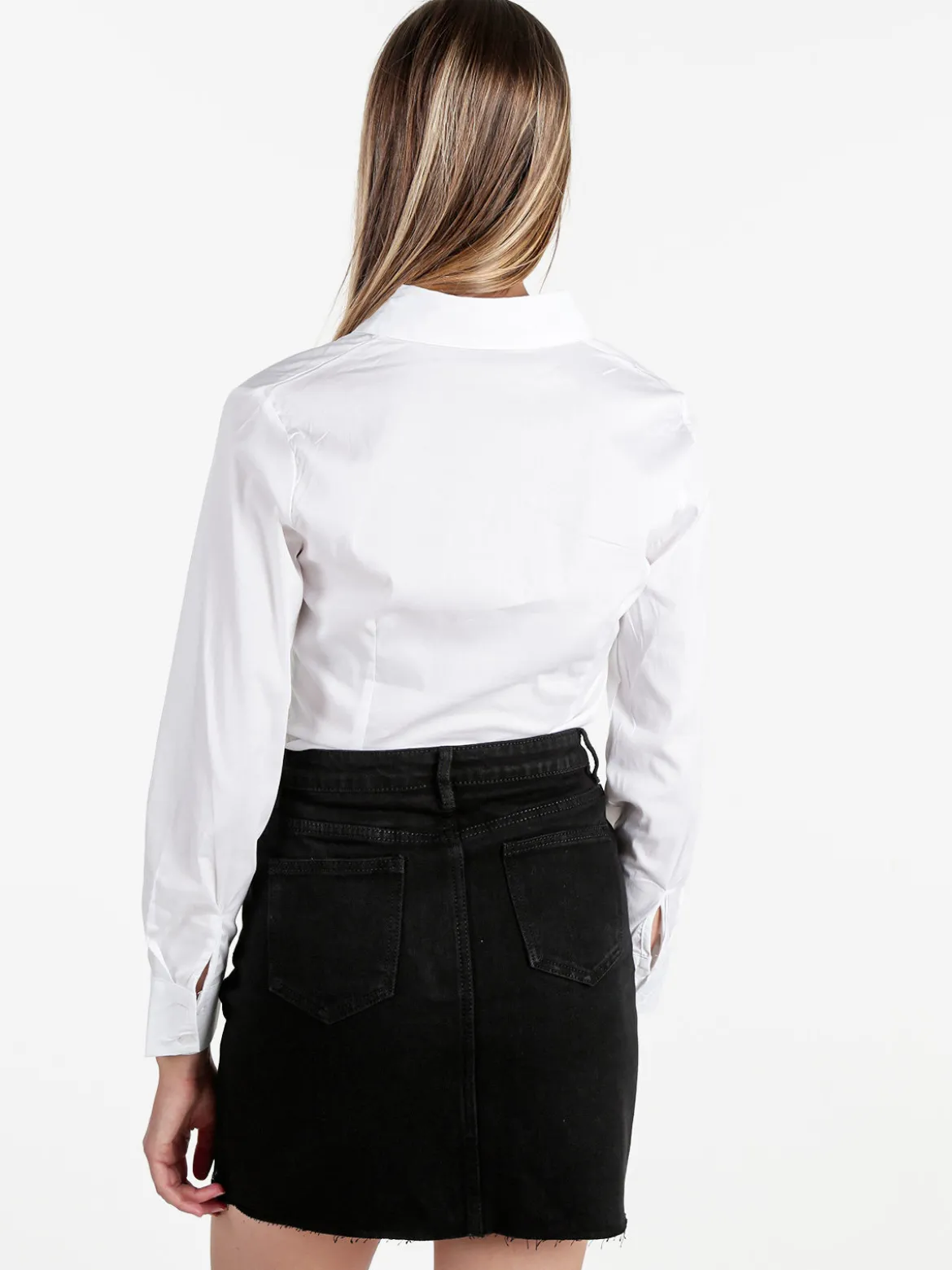 Solada Camicia donna slim fit a maniche lunghe - bianco