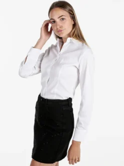 Solada Camicia donna slim fit a maniche lunghe - bianco
