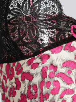 Solada Canotta intima leopardata con pizzo