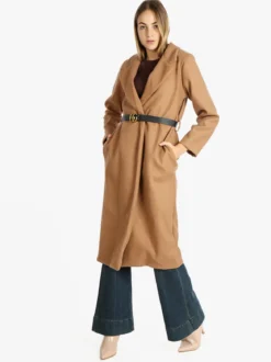 Solada Cappotto lungo classico donna con cintura