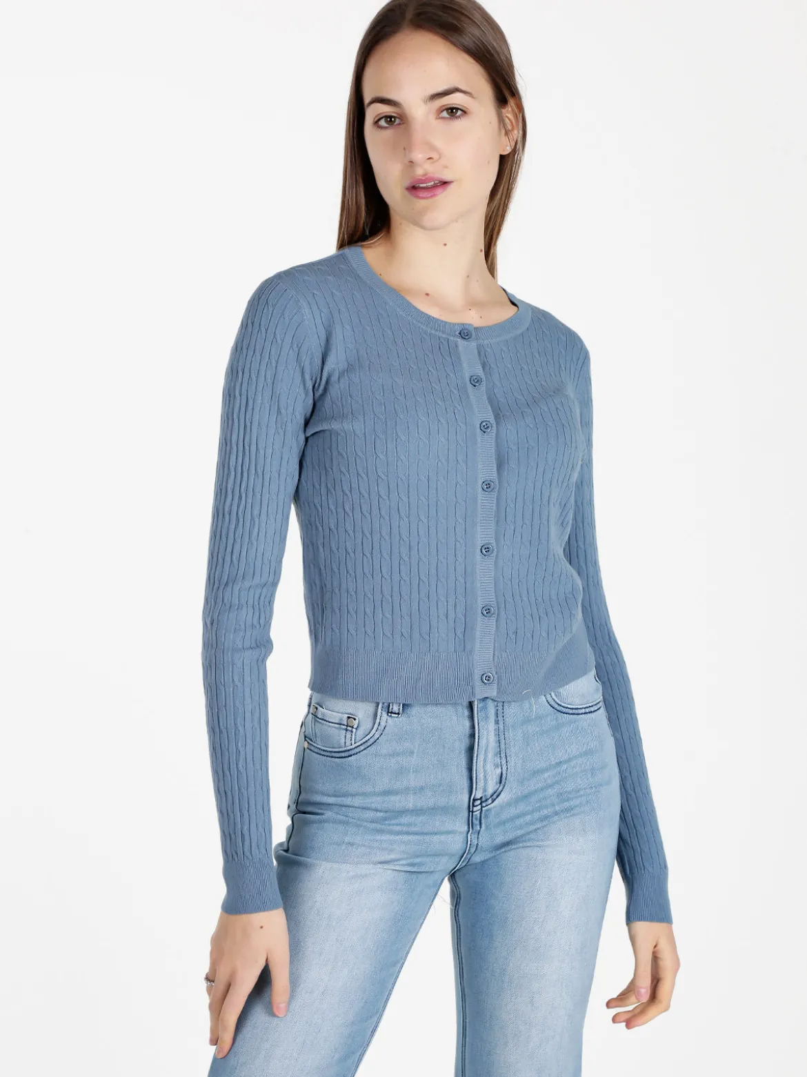 Solada Cardigan donna a trecce con bottoni