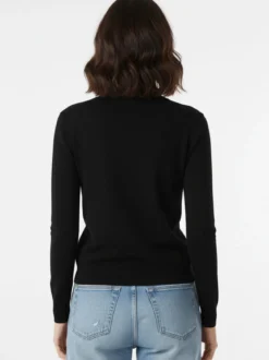 Solada Cardigan donna in maglia con bottoni - nero