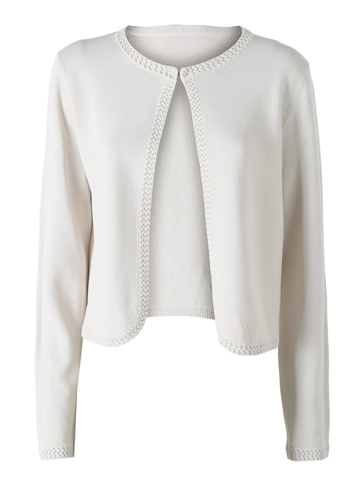 Solada Cardigan donna in maglia con gancino di chiusura - beige