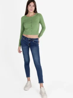 Solada Cardigan donna in maglia con scollo tondo