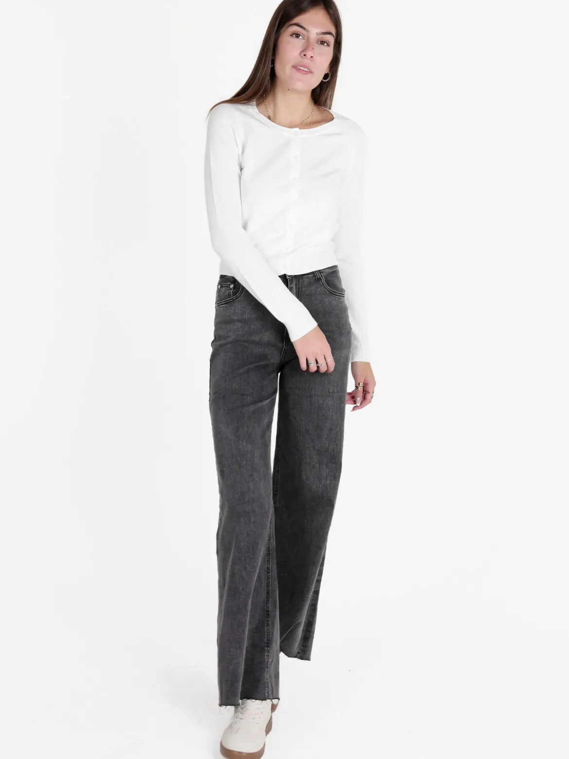 Solada Cardigan donna in maglia con scollo tondo