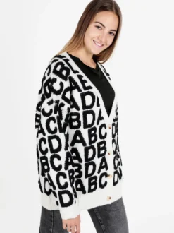 Solada Cardigan donna oversize in maglia con stampe