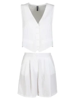Solada Completo corto da donna con gliet e shorts - bianco