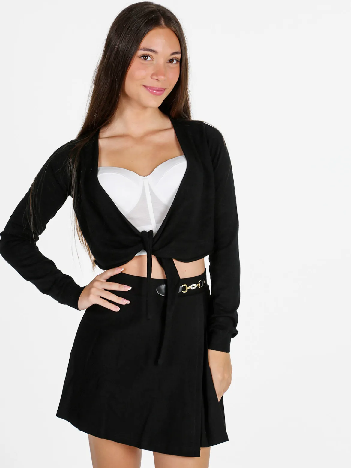 Solada Coprispalle scaldacuore donna in maglia - nero