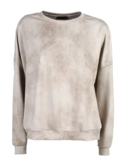 Solada Felpa donna girocollo oversize - beige