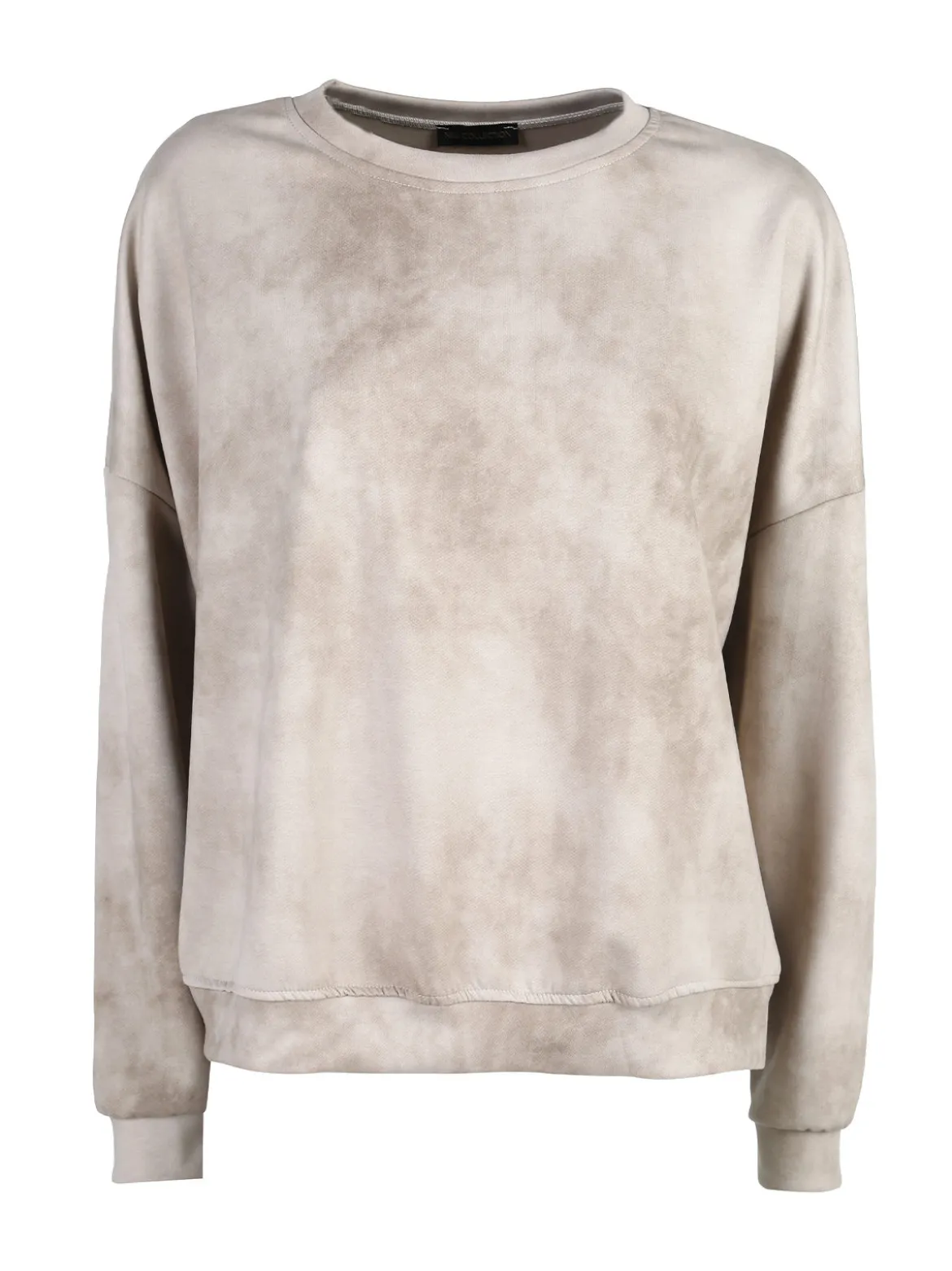 Solada Felpa donna girocollo oversize - beige