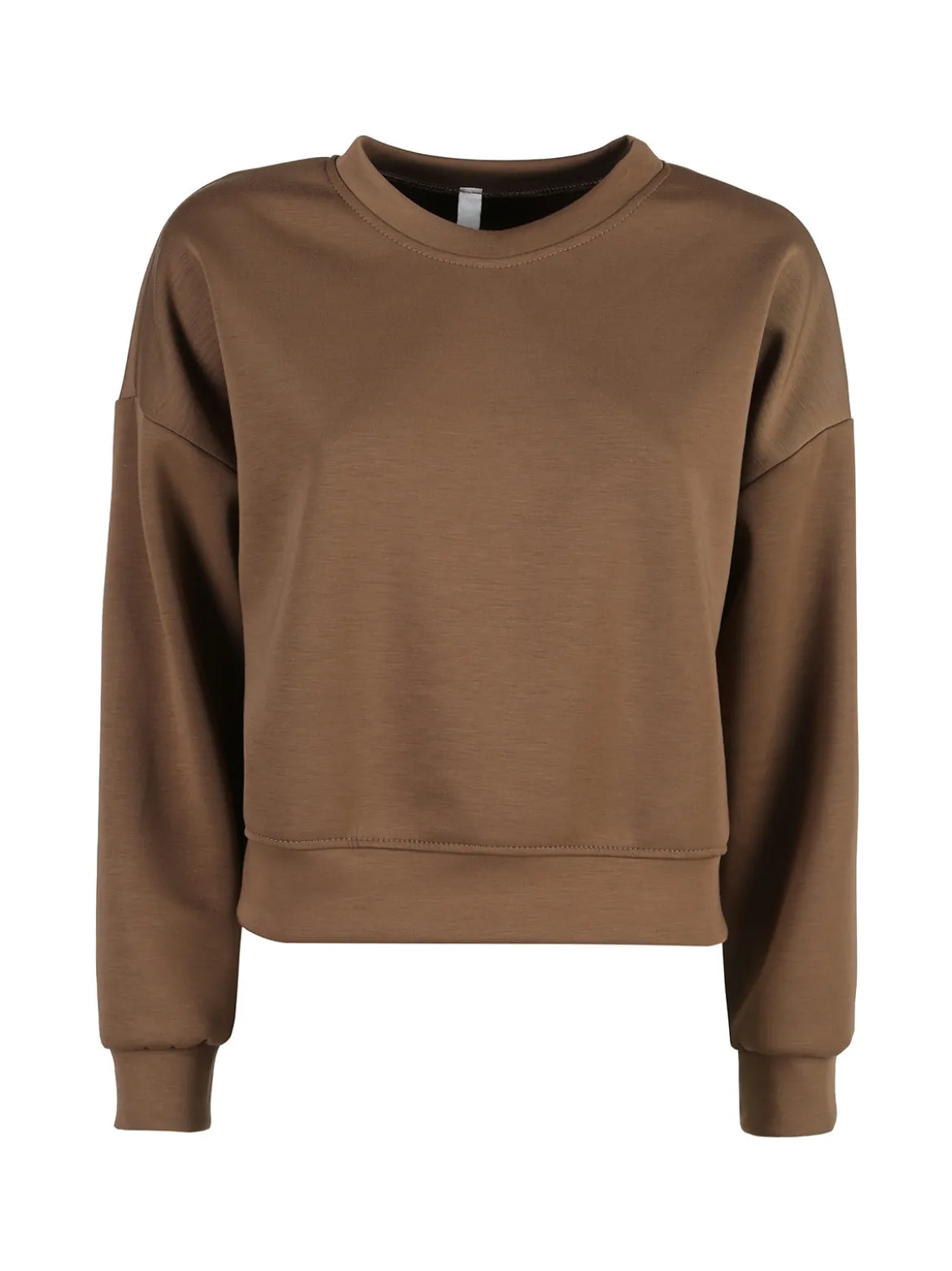 Solada Felpa donna oversize girocollo - marrone