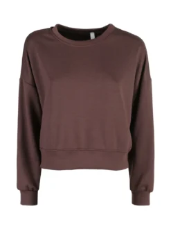 Solada Felpa donna oversize girocollo - moro