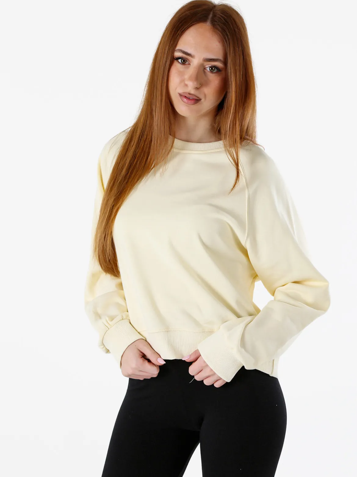 Solada Felpa oversize da donna in cotone - giallo
