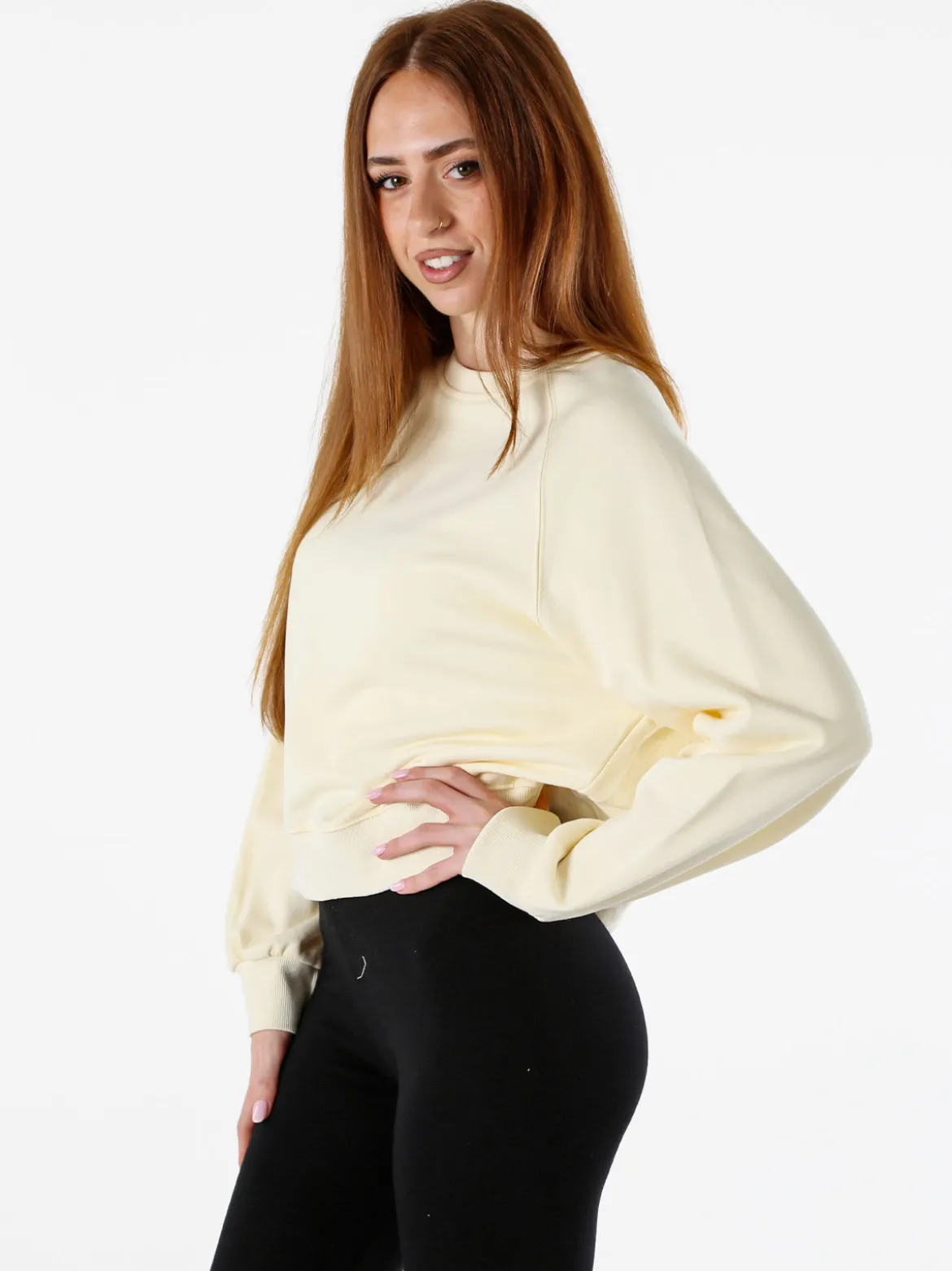 Solada Felpa oversize da donna in cotone - giallo