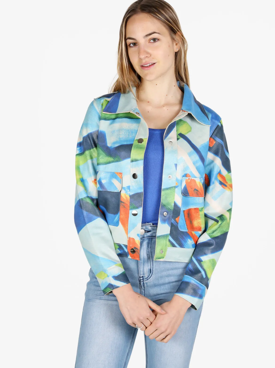 Solada Giacca donna oversize con stampe
